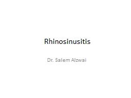 PPT-Rhinosinusitis Dr. Salem