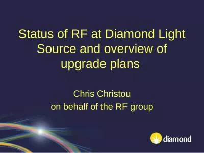 Status of RF at Diamond Light Source and overview of upgrade plans