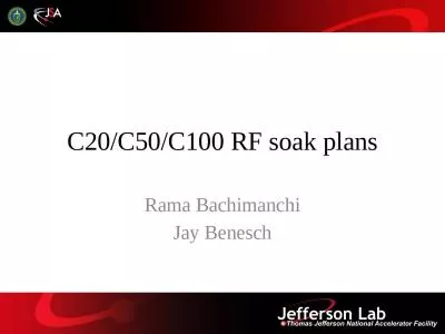 C20/C50/C100 RF soak plans