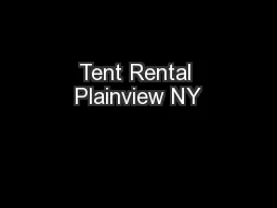 Tent Rental Plainview NY