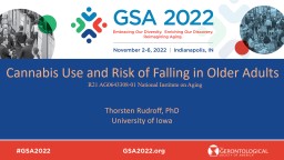 PPT-Cannabis Use and Risk of Falling in Older Adults