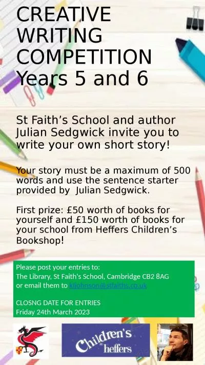 CREATIVE WRITING COMPETITION Years 5 and 6