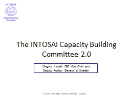 The INTOSAI Capacity Building Committee 2.0