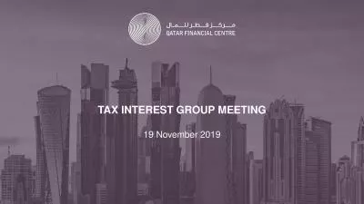 19 November 2019 Tax interest group meeting