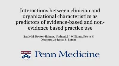 Interactions between clinician and organizational characteristics as predictors of evidence-based a