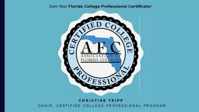 Christine Tripp  Chair, Certified College Professional Program
