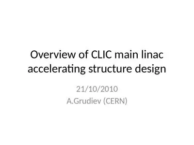 Overview of CLIC main  linac