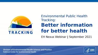 Environmental Public Health Tracking: