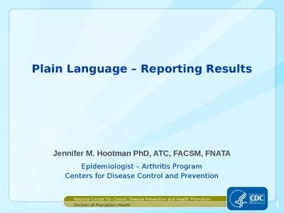 Plain Language – Reporting Results