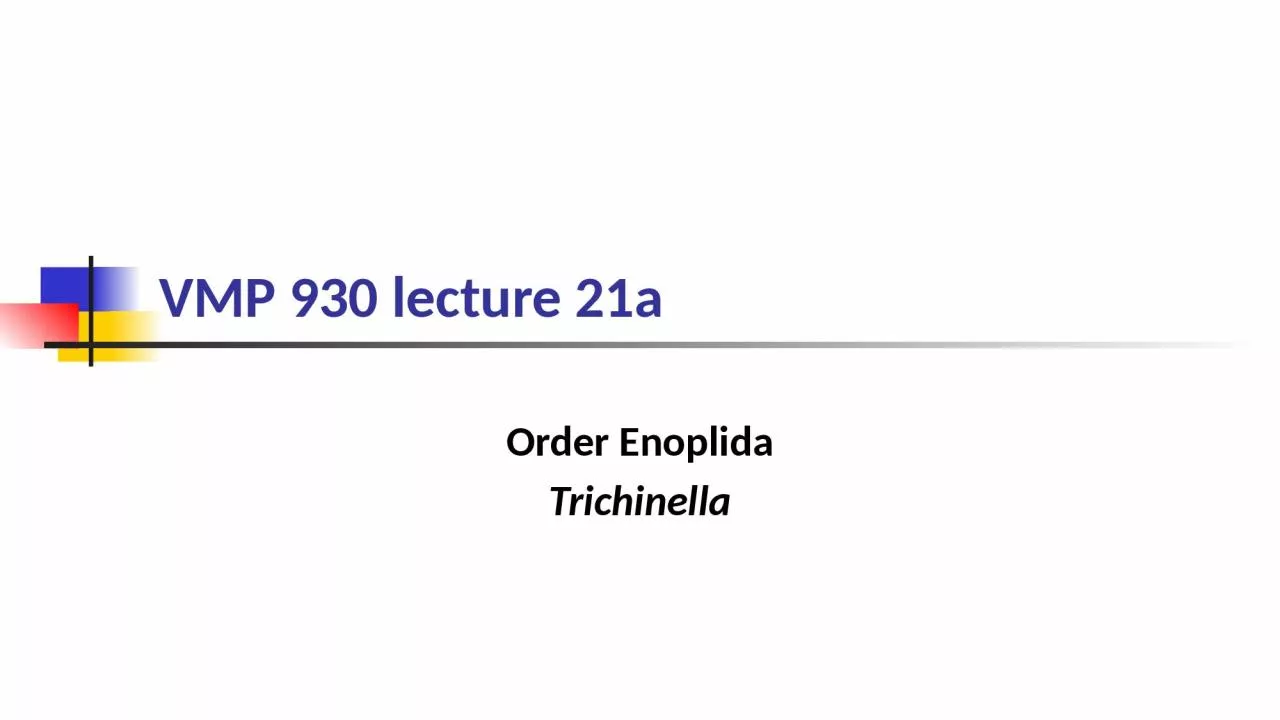 VMP 930 lecture 21a Order
