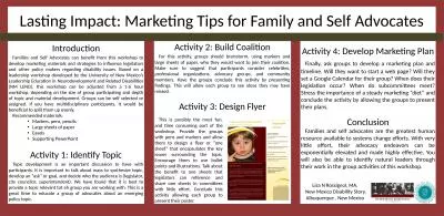 Lasting Impact: Marketing Tips for Family and Self Advocates