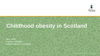 Childhood obesity in Scotland