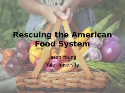 Rescuing the American Food System