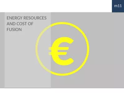 m6     m11 €     ENERGY RESOURCES AND COST OF