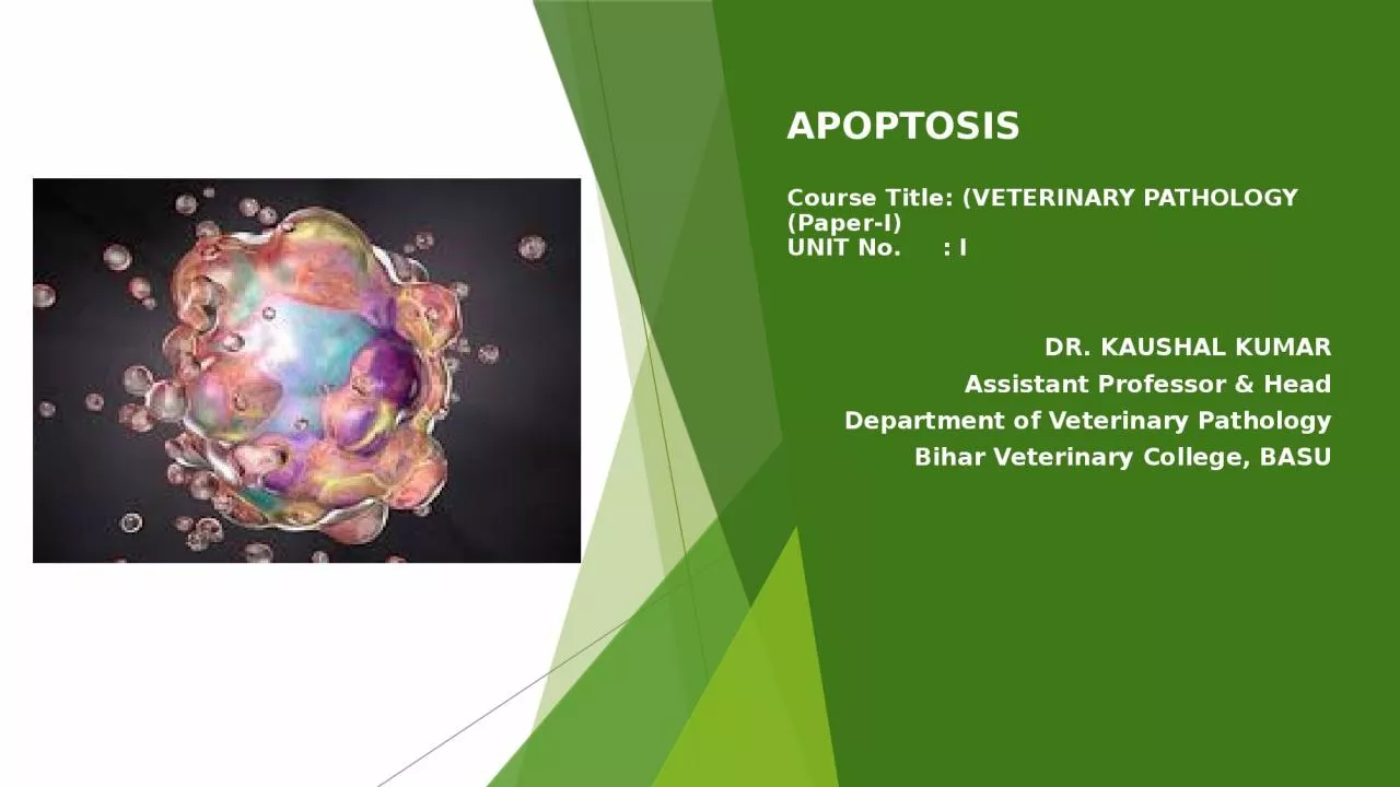 PPT-APOPTOSIS Course Title: