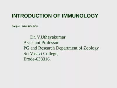 INTRODUCTION  OF IMMUNOLOGY