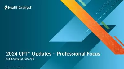 2024 CPT® Updates – Professional Focus