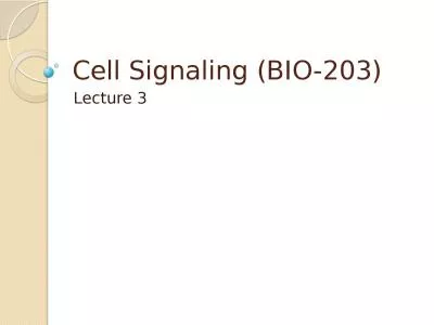 Cell Signaling (BIO-203)