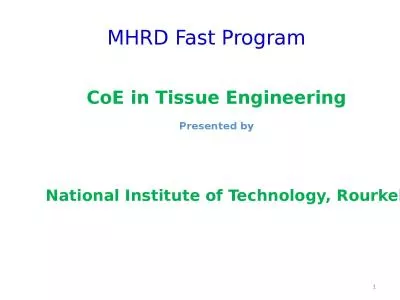 MHRD Fast Program National Institute of Technology, Rourkela