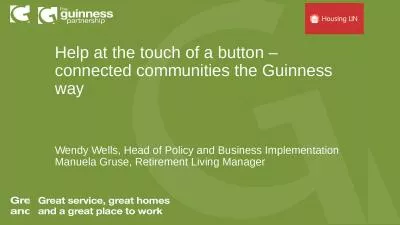 Help at the touch of a button – connected communities the Guinness