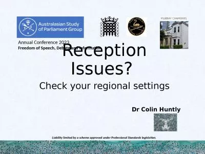 Reception Issues?  Check your regional settings