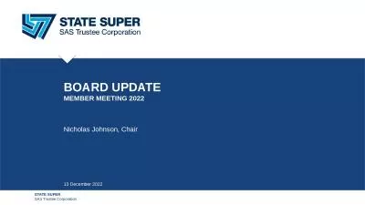 Board UPDATE member meeting 2022