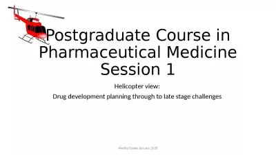 Postgraduate Course in Pharmaceutical Medicine