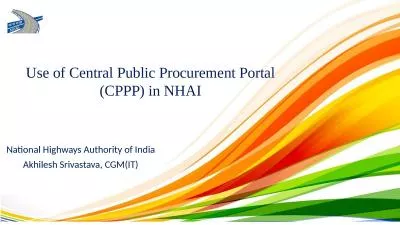 Use of Central Public Procurement Portal (CPPP) in NHAI