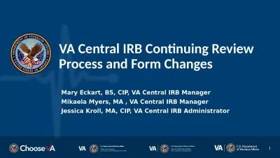 VA Central IRB Continuing Review Process and Form Changes