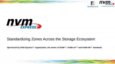 Standardizing Zones Across the Storage Ecosystem