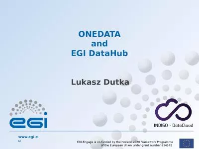 ONEDATA  and  EGI  DataHub