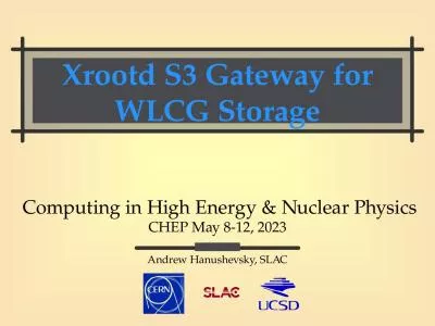Xrootd S3 Gateway  for WLCG