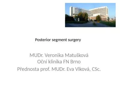 Posterior  segment  surgery