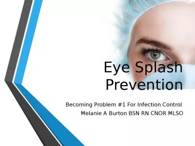 Eye  Splash Prevention Becoming Problem #1 For Infection Control