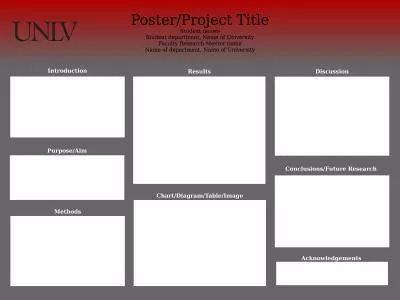 Poster/Project Title Student names