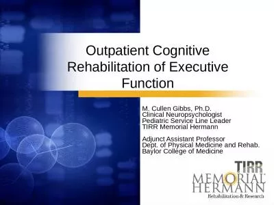 Outpatient  Cognitive Rehabilitation of