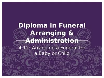 Diploma in Funeral Arranging & Administration