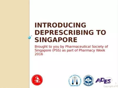Introducing Deprescribing to Singapore