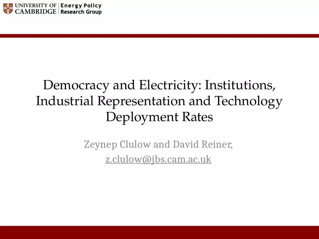 Democracy and Electricity: Institutions, Industrial Representation and Technology Deployment