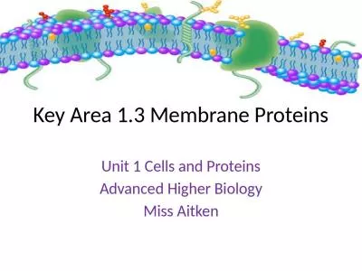 Key Area 1.3 Membrane Proteins
