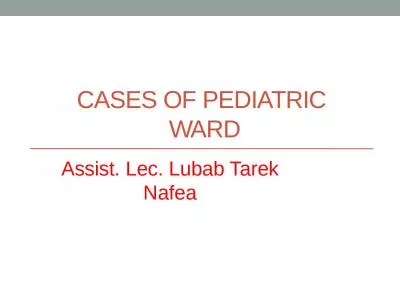 Cases of pediatric  ward