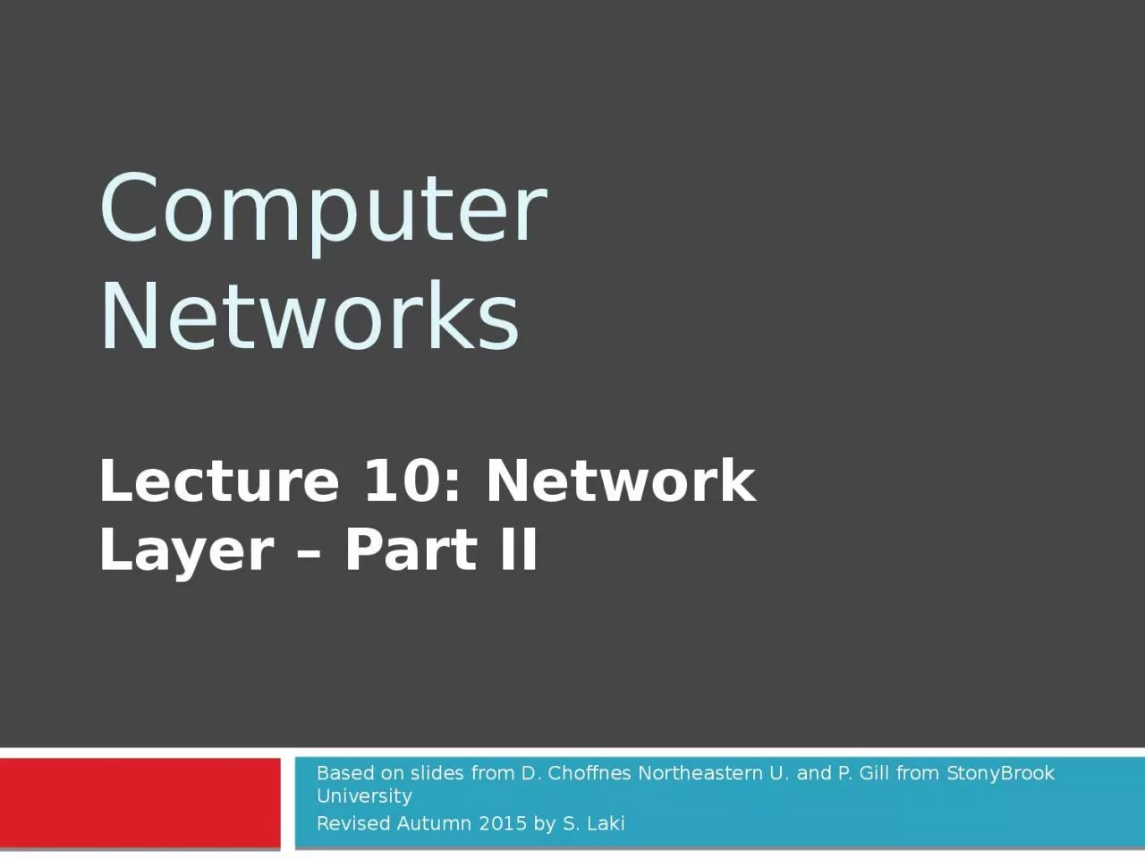 Computer Networks Lecture