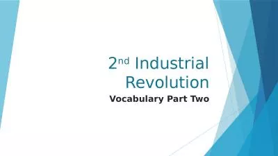 2 nd  Industrial Revolution
