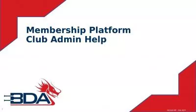 Membership Platform Club Admin Help