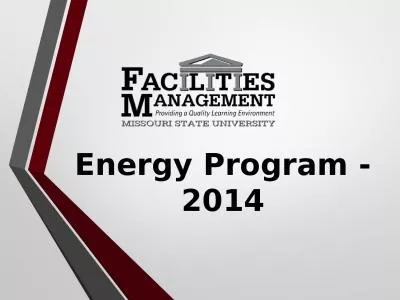 Energy Program  -  2014 Program Goals