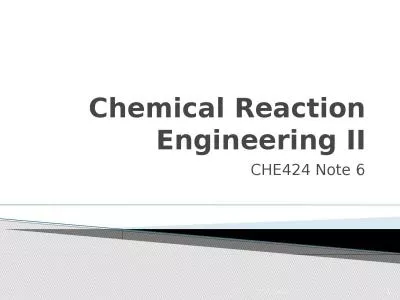 Chemical Reaction Engineering II