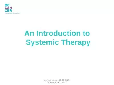 An Introduction to  Systemic Therapy