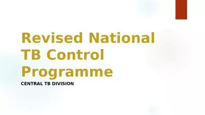 Revised National TB Control Programme