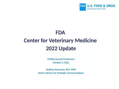 FDA  Center for Veterinary Medicine