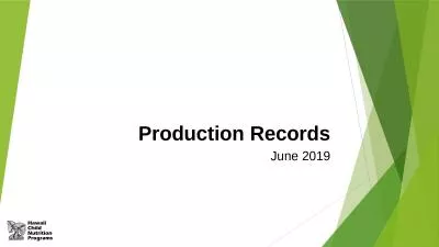 Production Records June 2019